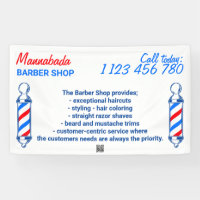 Barber Blue Navy Red Pole Supply Service