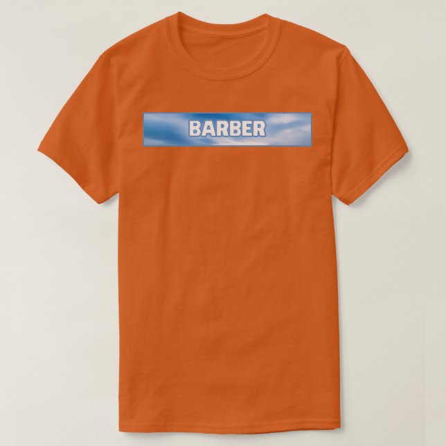 Barber Blue Sunset Label T-Shirt (Design Front)