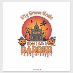 Barber Broom Broke Halloween Pumpkin Clipper Haunt