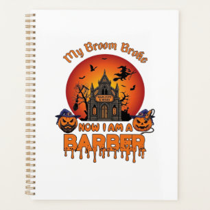 Barber Broom Broke Halloween Pumpkin Clipper Haunt Planner