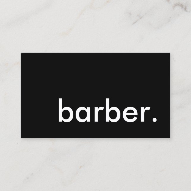 barber. business card (Front)