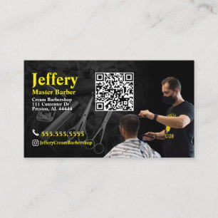 Barber Business Card with QR Code