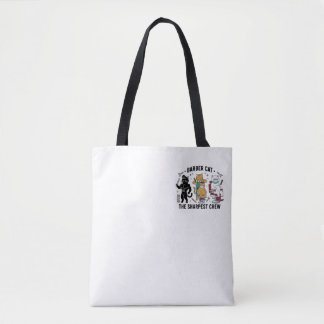 Barber Cat Sharpest Crew - Premium Artistic Tote B