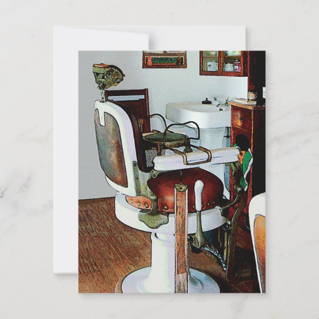Barber Chair Invitation (Front)