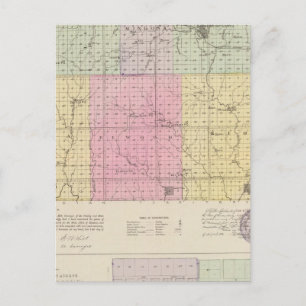 Barber County and Hazelton, Kansas Postcard