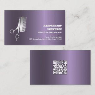 Barber Custom QR Business Card