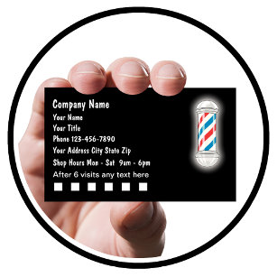 Barber Customer Loyalty Business Cards