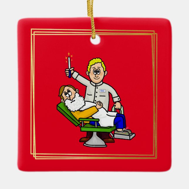 Barber Day Christmas Ornament (Front)