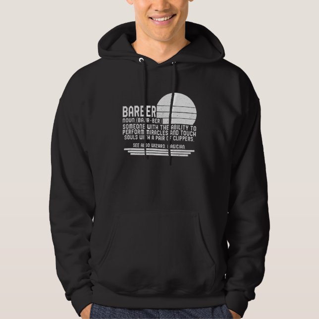 Barber Definition Hair Salon  Best Barber Owner Sh Hoodie (Front)