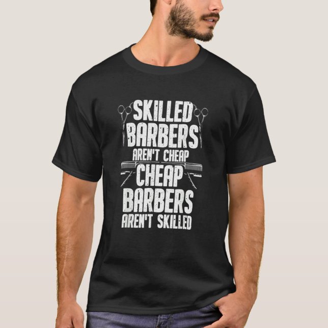 Barber Designs For Men Dad  Hairdressing Hair Styl T-Shirt (Front)