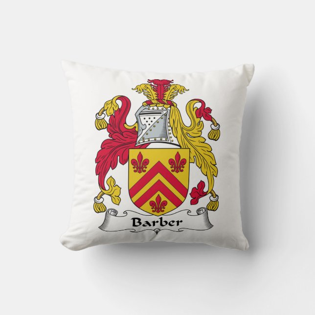 Barber Family Crest Cushion (Front)