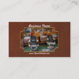Barber - Frenchtown, NJ - Two old barber chairs Business Card