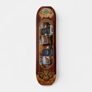 Barber - Frenchtown, NJ - Two old barber chairs  Skateboard