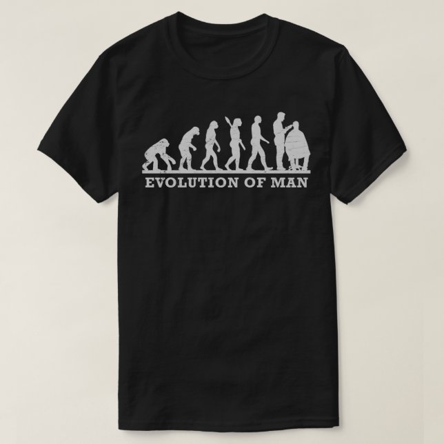Barber Funny Evolution of Man T-Shirt (Design Front)