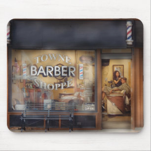 Barber - Getting a hair cut Mouse Mat