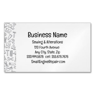 Barber Hair Dresser Stylist  Magnetic Business Card