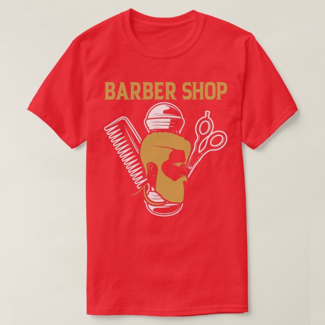 barber hair hairdresser beard shave 2 T-Shirt (Design Front)