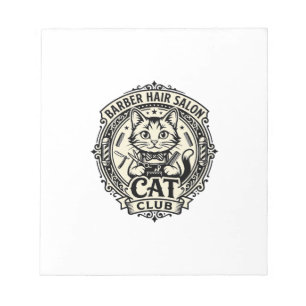Barber Hair Salon Cat Funny Cat Graphic - Barber H Notepad