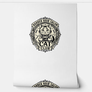 Barber Hair Salon Cat Funny Cat Graphic - Barber H Wallpaper