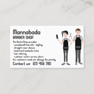 Barber Hair Salon for men and women Business Card