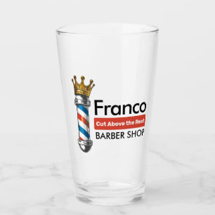 Barber Hair Shop King Crown Barber Pole Hair Salon Glass