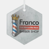 Barber Hair Shop King Crown Barber Pole Hair Salon