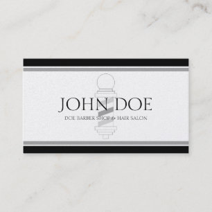Barber/Hair Stylist Black/Platinum Business Card