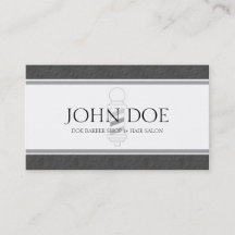 Barber/Hair Stylist Dark Grey Border White Paper