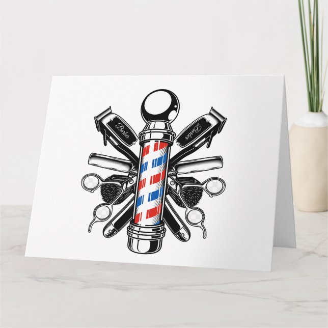  Barber, hairdresser, hair hustler, haircutter Card (Front)
