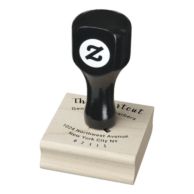 Barber, hairdresser rubber stamp (Stamp)