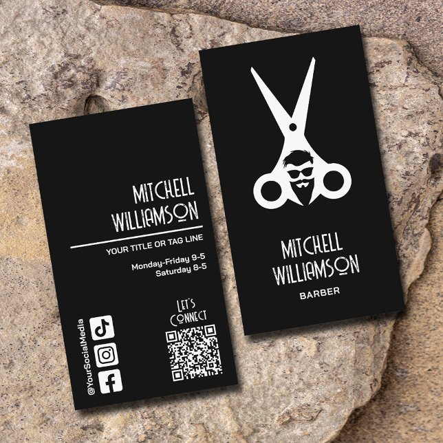 Barber Hairdresser Salon Business Card (Creator Uploaded)