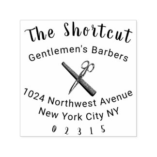 Barber, hairdresser self-inking stamp