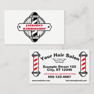 Barber Hairstylist Hair Salon Business Card