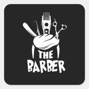 Barber Hairstylist Hairdresser Square Sticker