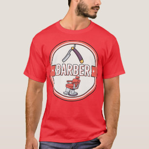 Barber Herren Friseur Barber Babier Barbershop Fri T-Shirt
