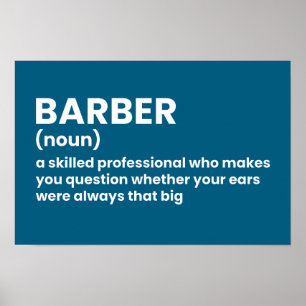 Barber Humour Definition Poster