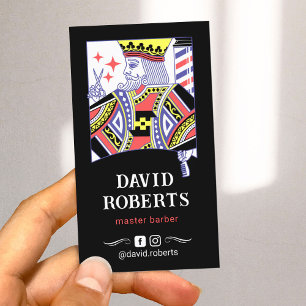 Barber King Playing Card Style Black Hair Stylist
