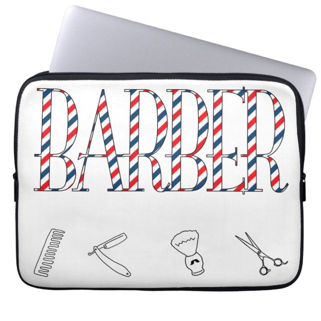 Barber Laptop Sleeve (Front)