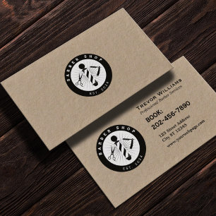 Barber logo sign professional barbershop business card