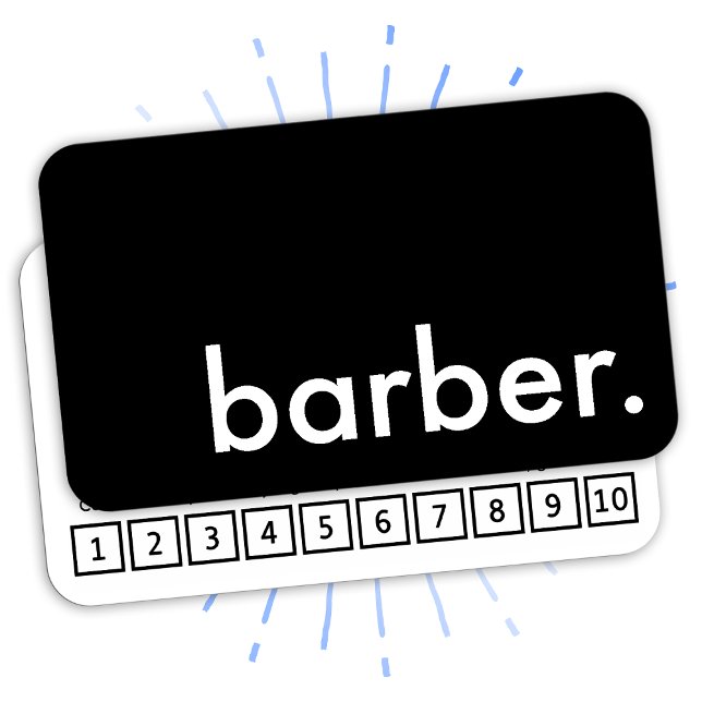 barber. loyalty punch card (Creator Uploaded)