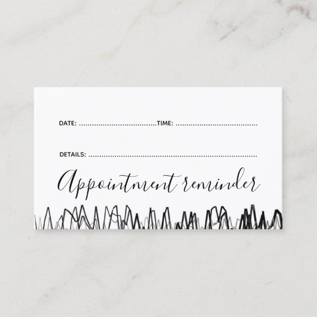 Barber Master Shop Next Visit Reminder Card (Front)