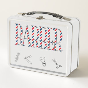 Barber Metal Lunch Box