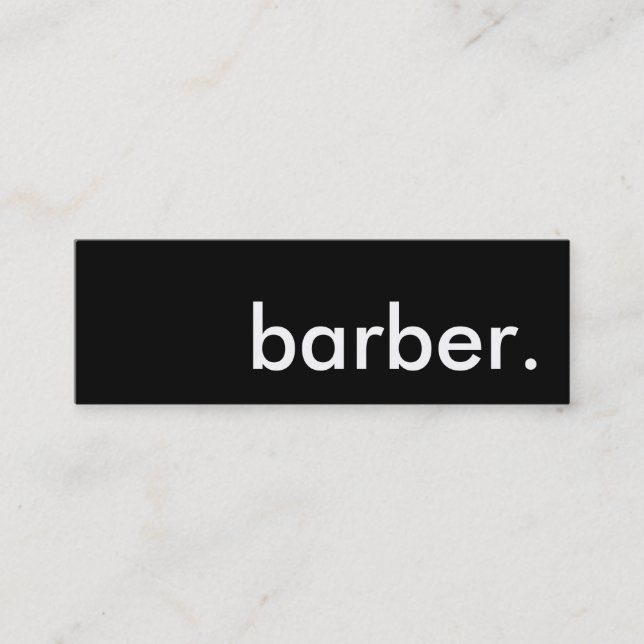 barber. mini business card (Front)