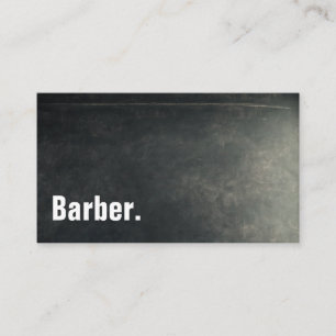 Barber Modern Minimalist Blackboard Professional Business Card
