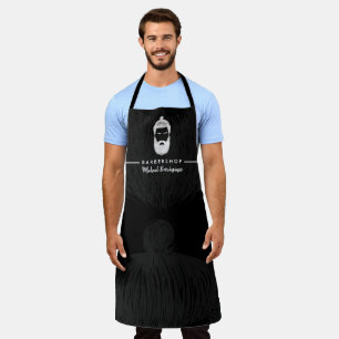 Barber Moustache Beard Hair Illustration Apron