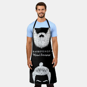 Barber Moustache Beard Hair Salon Apron