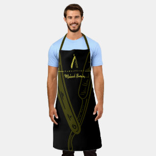 Barber Neon Yellow Salon Branding Apron