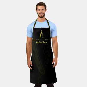 Barber Neon Yellow Salon Branding Apron