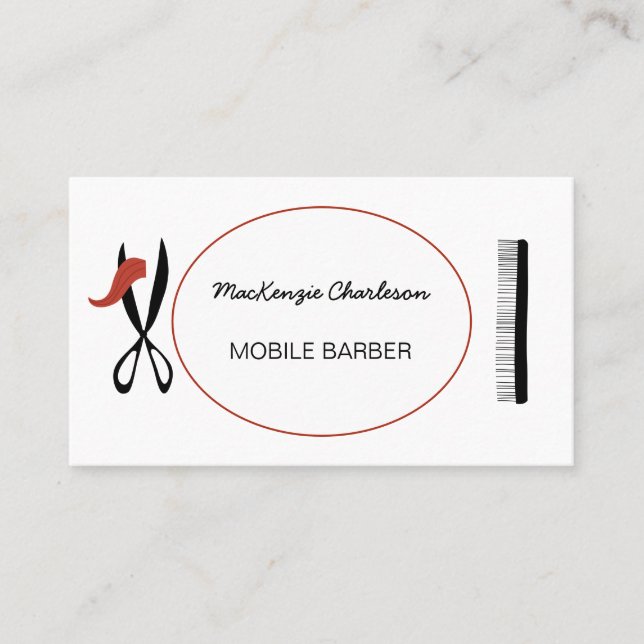 Barber or Hairdresser Business Card (Front)