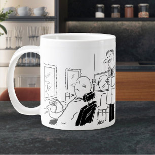 Barber or Hairdresser Cartoon. Barbershop Large Coffee Mug